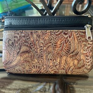 Beautiful, leather wallet two separate compartments